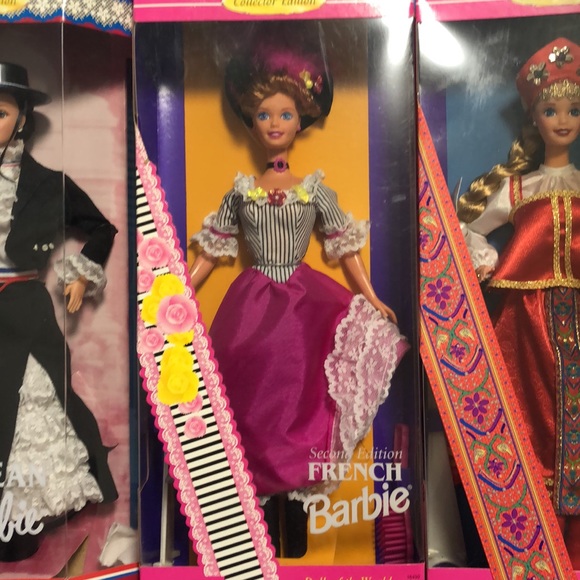 3 never taken out of boxes- Barbies! Around the world! French, Russian,Chilean - Picture 3 of 7